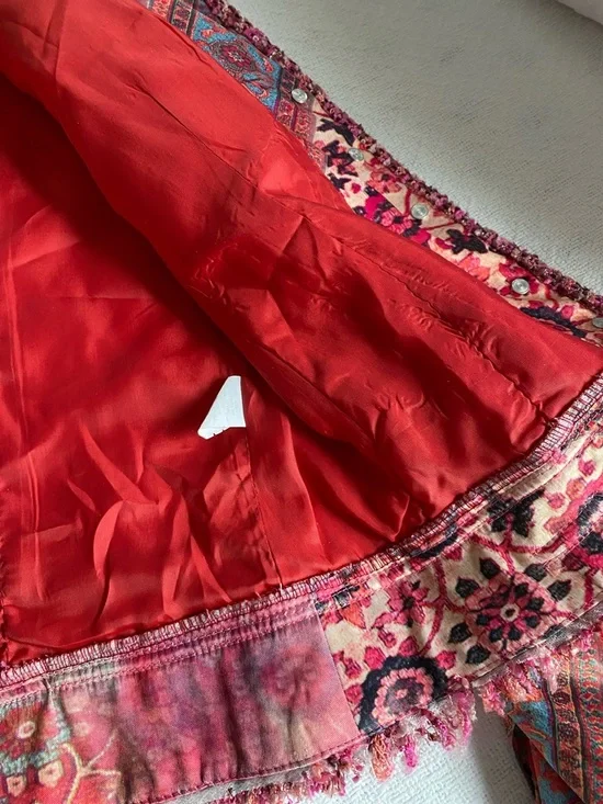 Boho Chic Multi-Pattern Fringe Jacket - Picture 3 of 6